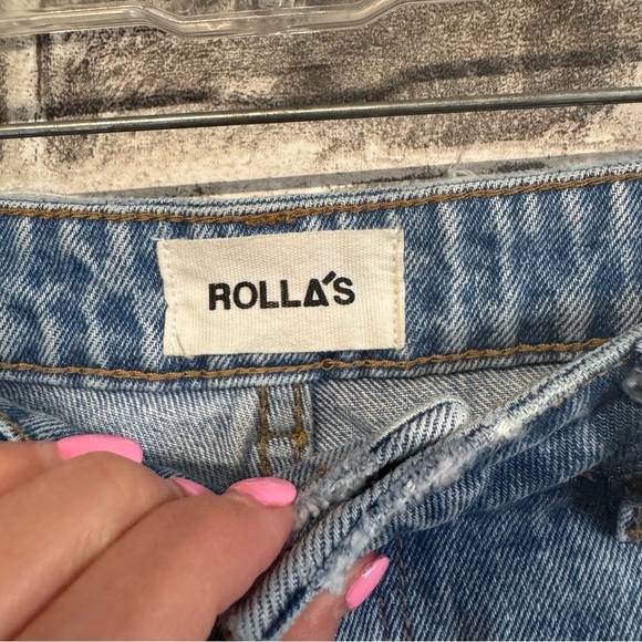 Rolla’s dusters hi rise slim jeans distressed medium wash - Picture 4 of 11